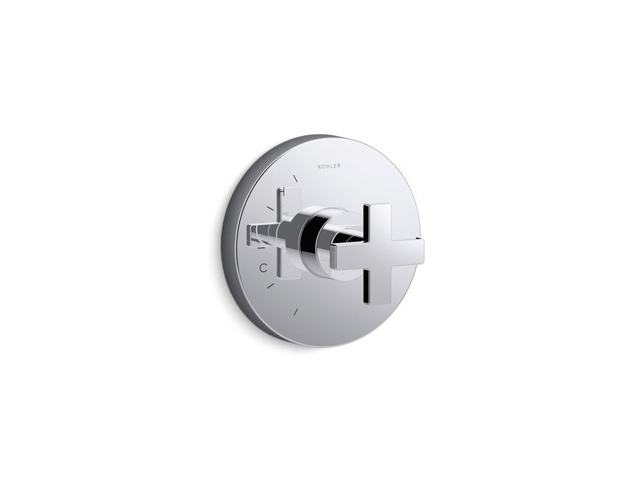 Kohler K-TS73115-3 Composed Rite-Temp valve trim with cross handle