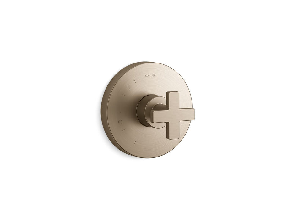 Kohler K-TS73115-3 Composed Rite-Temp valve trim with cross handle
