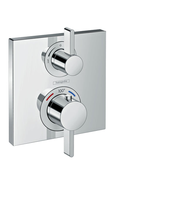 hansgrohe Ecostat Square Thermostatic Trim with Volume Control and Diverter
