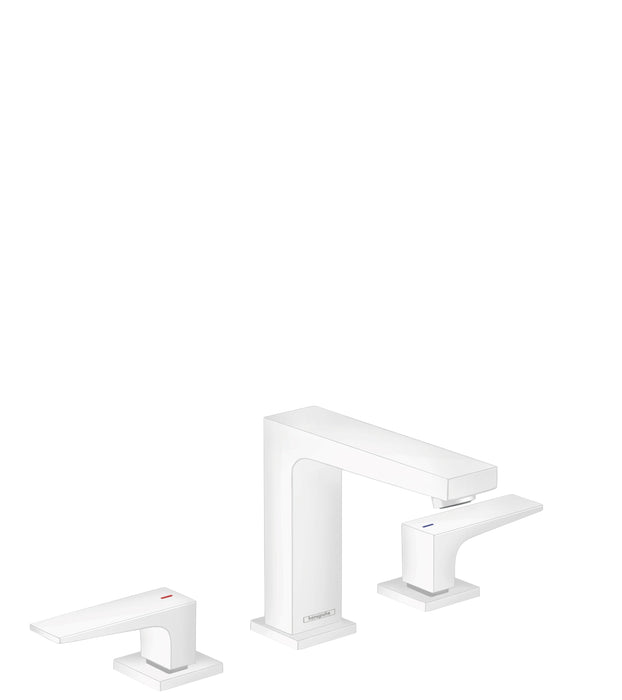 hansgrohe Metropol Widespread Faucet 110 with Lever Handles and Pop-Up Drain, 1.2 GPM