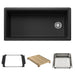 BLANCO Inteos SILGRANIT 39" Single Bowl Reversible Undermount Workstation Kitchen Sink - Anthracite