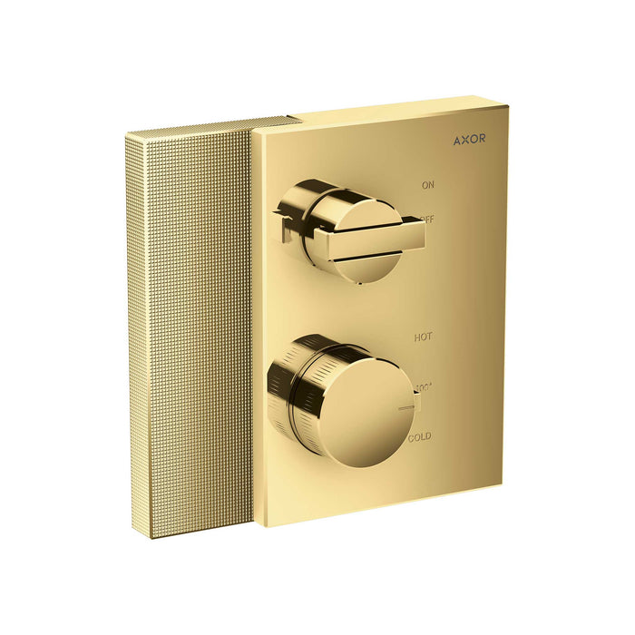 AXOR Edge Thermostatic Trim with Volume Control - Diamond Cut