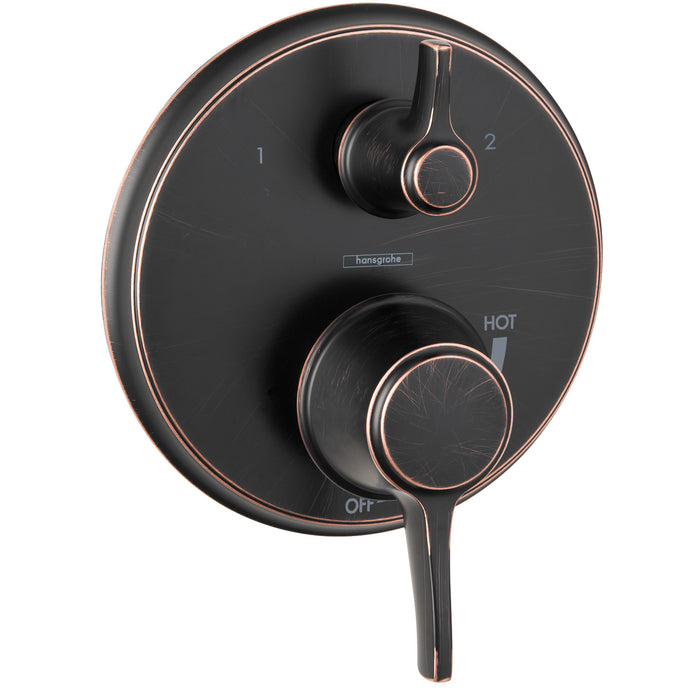 hansgrohe Ecostat Classic Pressure Balance Trim with Diverter, Round