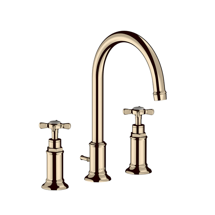 AXOR Montreux Widespread Faucet 180 with Cross Handles and Pop-Up Drain, 1.2 GPM