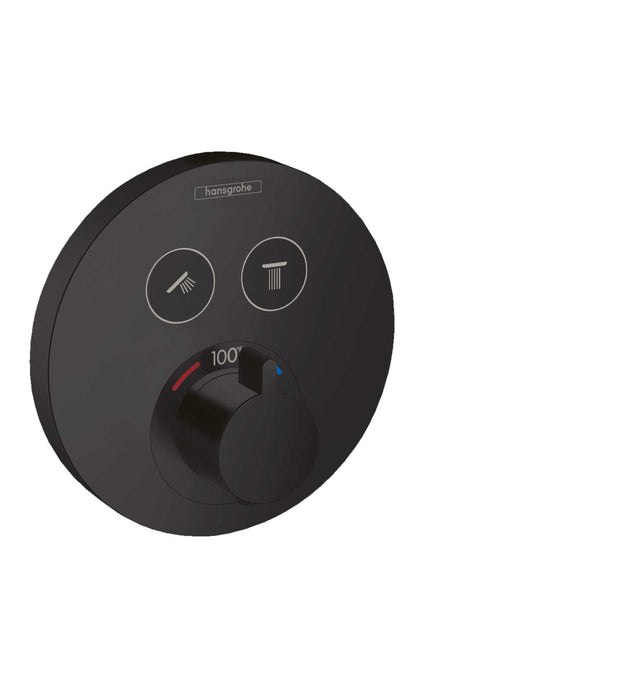 hansgrohe ShowerSelect S Thermostatic Trim for 2 Functions, Round