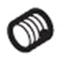 Moen Commercial 104449 Vandal-resistant screws with o-ring & key for flush valve (12/bag), chrome