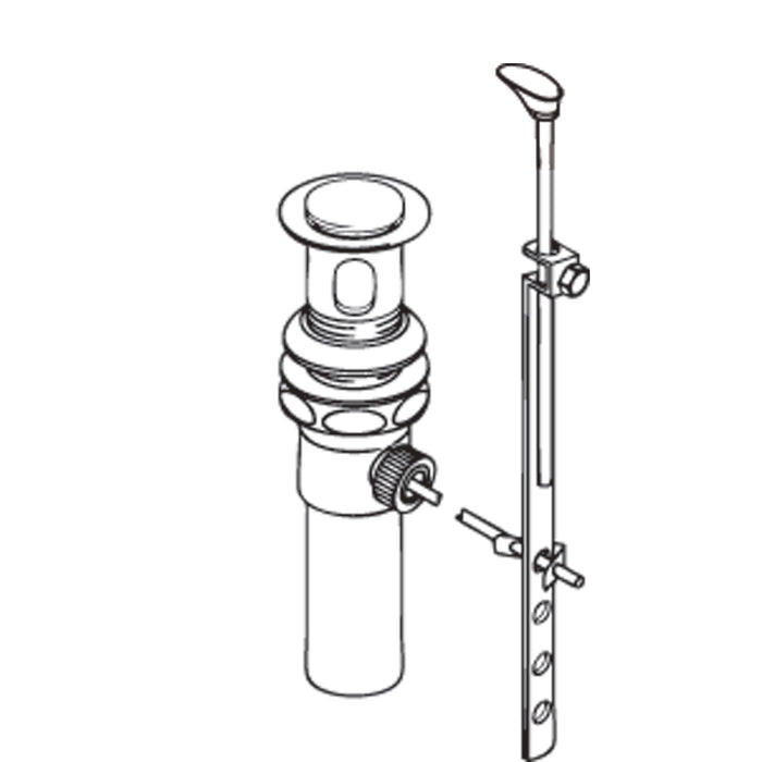 Moen Commercial 104775 Pop-Up Waste Kit, chrome