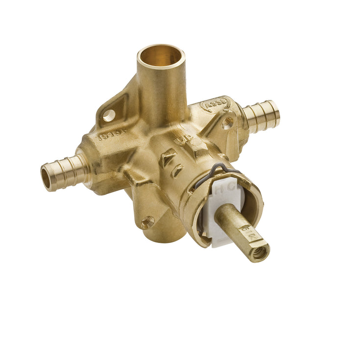 Moen M-Pact 2580 Posi-Temp(R) 1/2" crimp PEX inlets/cc outlets connection includes pressure balancing, default