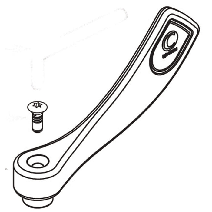 Moen Commercial 52010 Wrist Blade Handle, Hot, 8200 Series, chrome