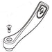 Moen Commercial 52010 Wrist Blade Handle, Hot, 8200 Series, chrome