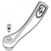 Moen Commercial 52011 Wrist Blade Handle, Cold, 8200 Series, chrome