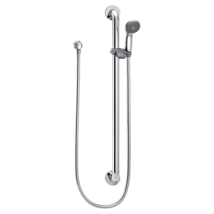 Moen Commercial 52236GBM25 Slide Bar/Grab Bar Shower, chrome stainless