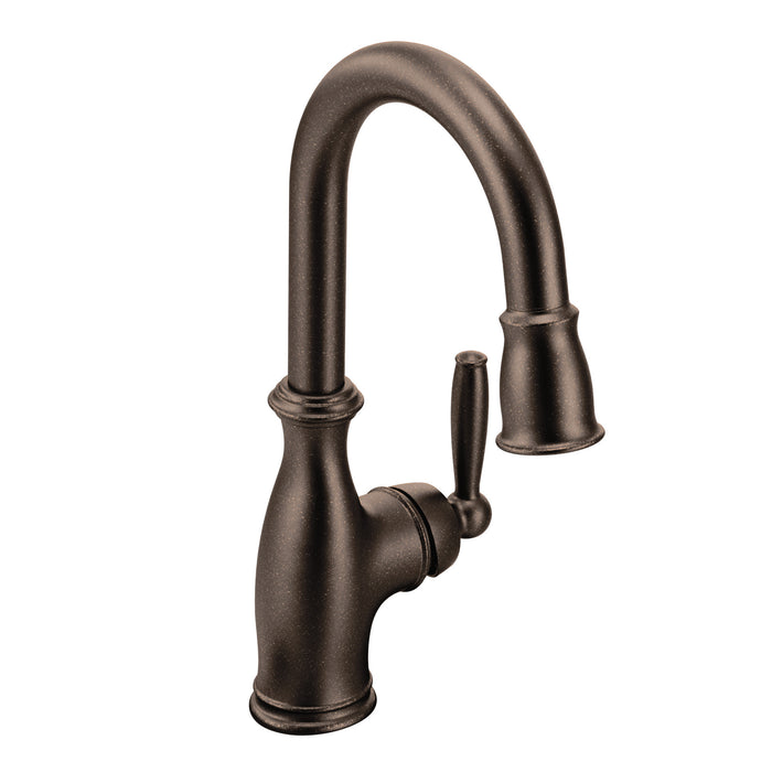 Moen Brantford 5985 One-Handle Pulldown Bar Faucet, oil rubbed bronze