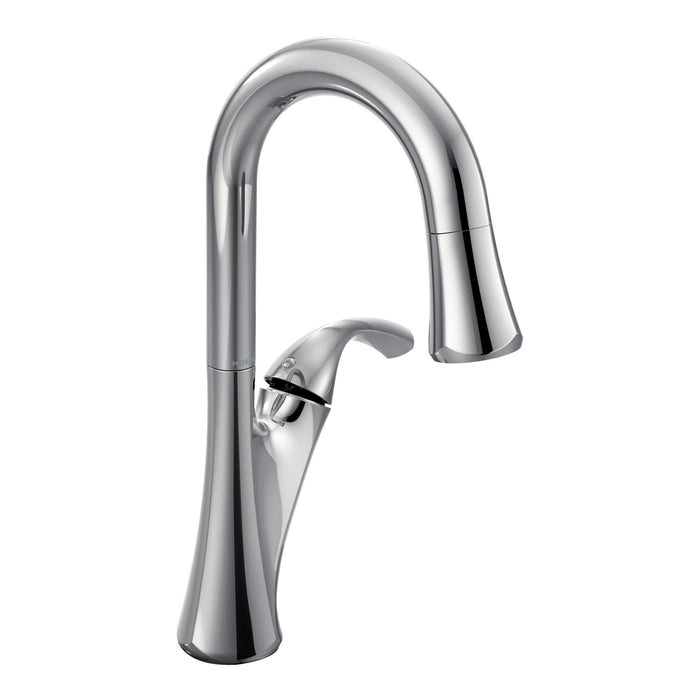 Moen 6124 Notch One Handle Pulldown Bar Faucet, chrome