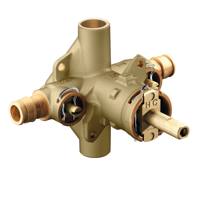 Moen M-Pact 62385 Includes bulk pack Posi-Temp(R) 1/2" Cold Expansion PEX inlets/CC outlets connection pressure...