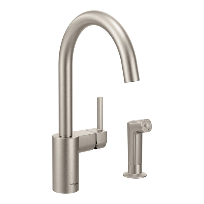 Moen 7165 Align 1.5 GPM One Handle High Arc Kitchen Faucet, spot resist stainless