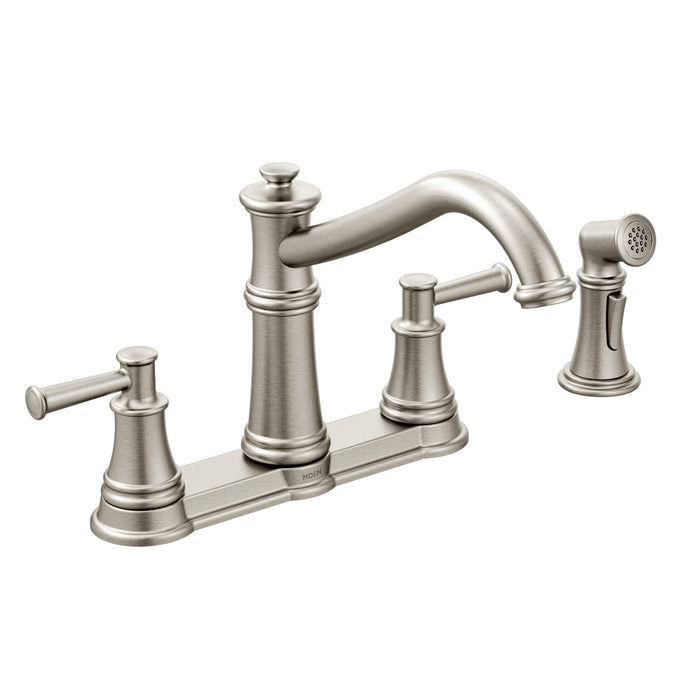 Moen Belfield 7255 Two-Handle Kitchen Faucet, spot resist stainless
