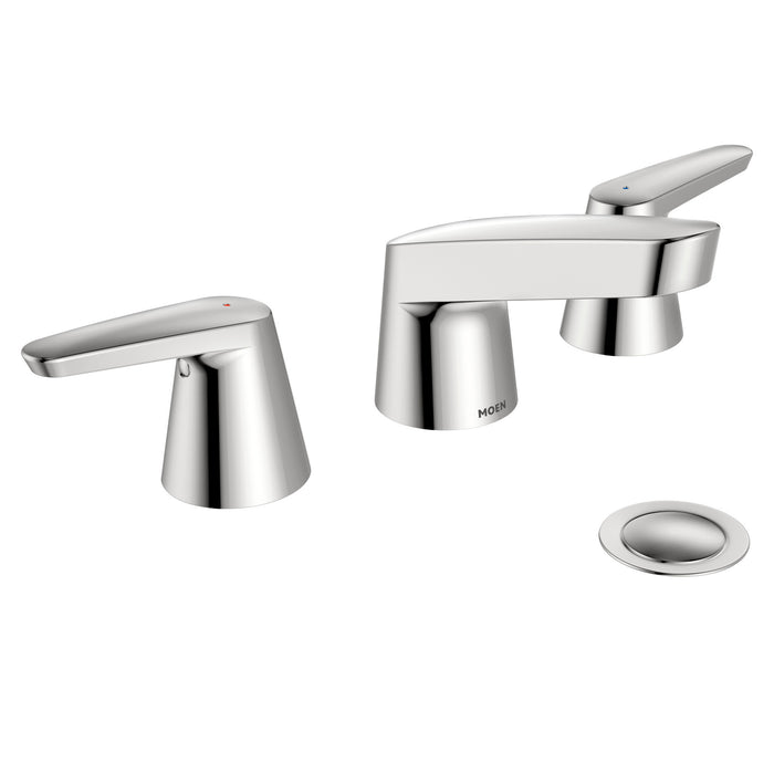 Moen 9922 M-Bition Widespread Bathroom Faucet with Metal Pop-Up Drain Assembly, chrome