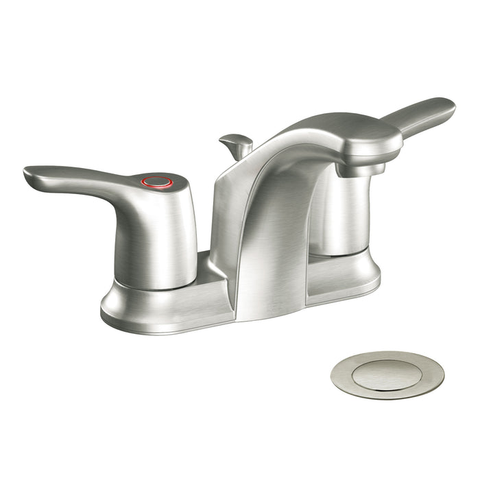 Moen CA42211 Baystone 2H Lav Lvr 50/50Wa 1/2 Chr