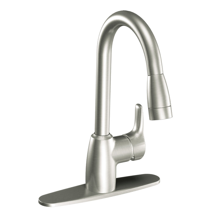 Moen CA42519 Baystone 1H Kd Pd Lvr Fsl 3/8 Qc Chr