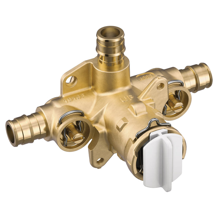 Moen M-Pact FP62328 Includes bulk pack Posi-Temp(R) 1/2" cold expansion PEX connection pressure balancing, default