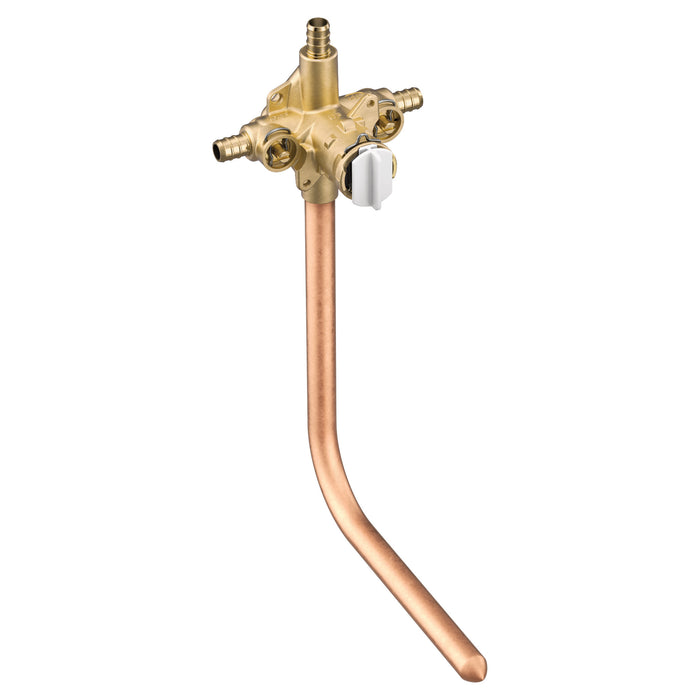 Moen M-Pact FP62360 Includes bulk pack Posi-Temp(R) 1/2" crimp ring PEX connection pressure balancing, default
