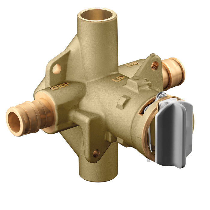Moen M-Pact FP62365 Includes bulk pack Posi-Temp(R) 1/2" Cold Expansion PEX inlets/CC outlets connection pressure...