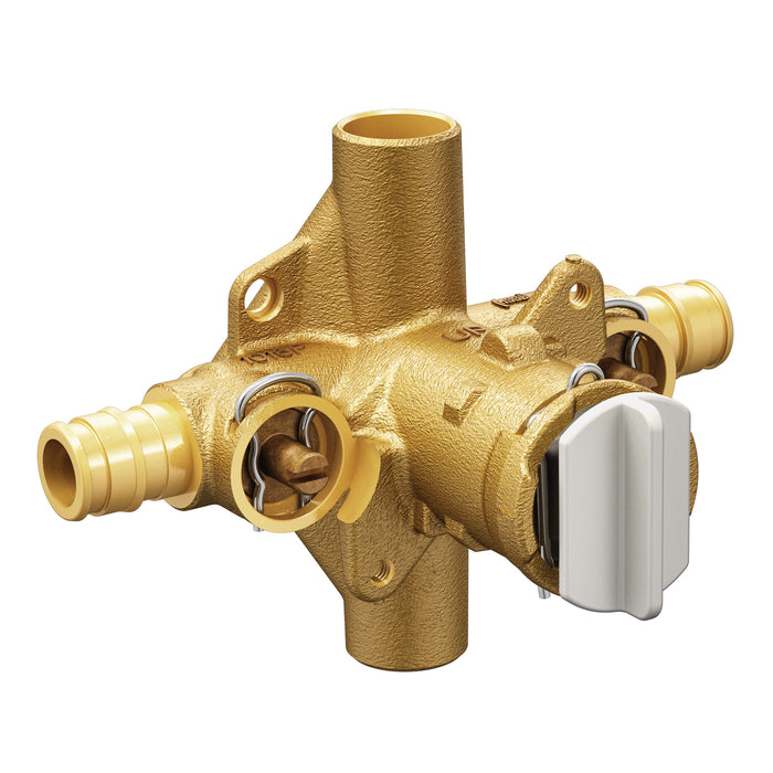 Moen M-Pact FP62385 Includes bulk pack Posi-Temp(R) 1/2" Cold Expansion PEX inlets/CC outlets connection pressure...