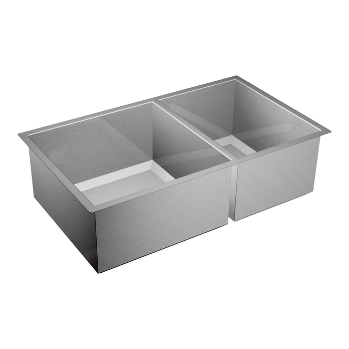 Moen Prep G16221 34"X20" Stainless Steel 16 Gauge Double Bowl Sink, satin stainless