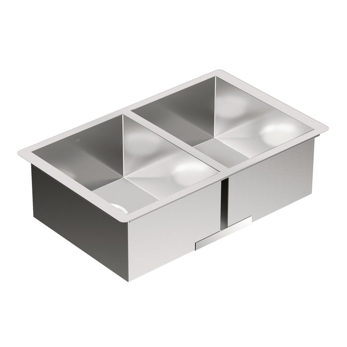 Moen Prep G18288 29"X18" Stainless Steel 18 Gauge Double Bowl Sink, satin stainless
