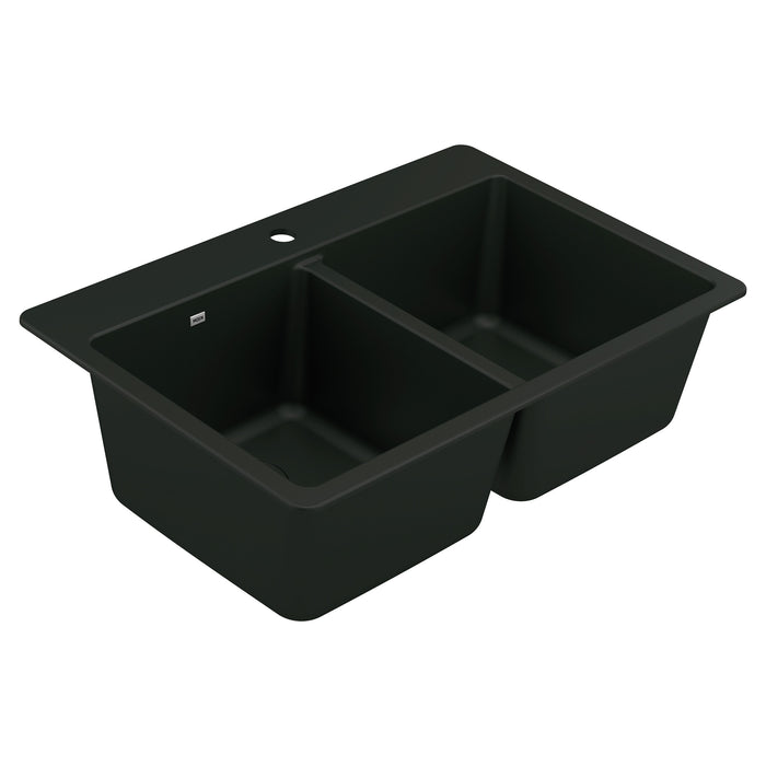 Moen Host GGB3028 Granite granite double bowl dual mount sink