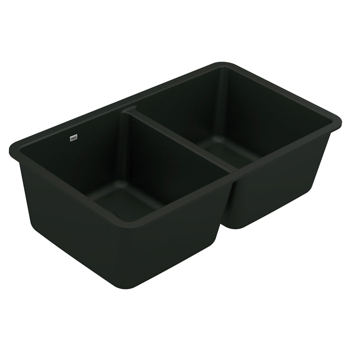 Moen 33 X 18.5 X 9.5 Granite Granite Double Bowl Sink