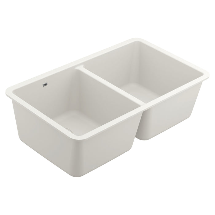 Moen Host GGW4012 33 X 18.5 X 9.5 Granite Granite Double Bowl Sink