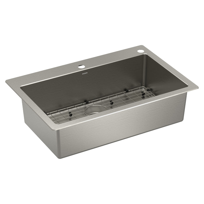 Moen Prep GS181062 33"X22" Stainless Steel 18 Gauge Single Bowl Dual Mount Sink