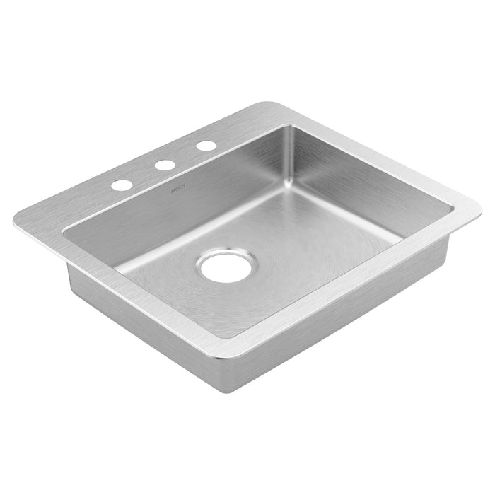 Moen Prep GS181733 25"X22" Stainless Steel 18 Gauge Single Bowl Drop In Sink