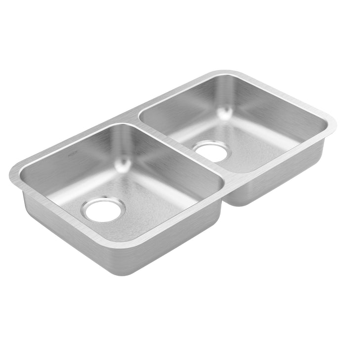 Moen Prep GS20265 32"X18" Stainless Steel 20 Gauge Double Bowl Sink