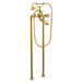 Moen Weymouth S22105 Two-Handle Tub Filler Includes Hand Shower, brushed gold