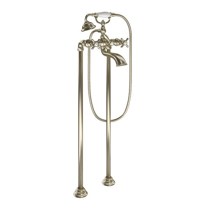 Moen Weymouth S22105 Two-Handle Tub Filler Includes Hand Shower, brushed nickel