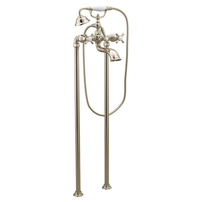 Moen Weymouth S22105 Two-Handle Tub Filler Includes Hand Shower, polished nickel