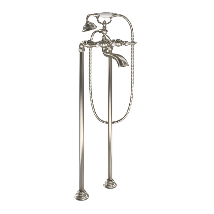 Moen Weymouth S22110 Two-Handle Tub Filler Includes Hand Shower, brushed nickel