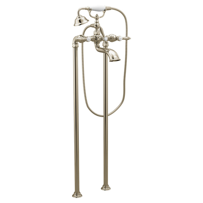 Moen Weymouth S22110 Two-Handle Tub Filler Includes Hand Shower, polished nickel