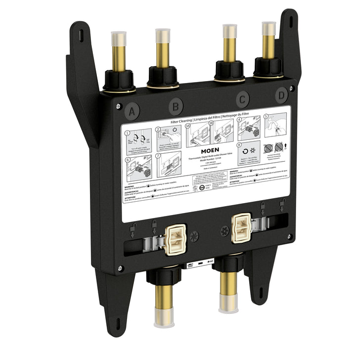 Moen S3104 4-Outlet Thermostatic Digital Shower Valve, default