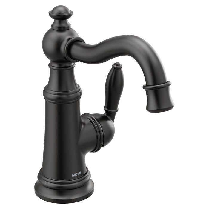 Moen Weymouth S42107 One-Handle Bathroom Faucet, matte black