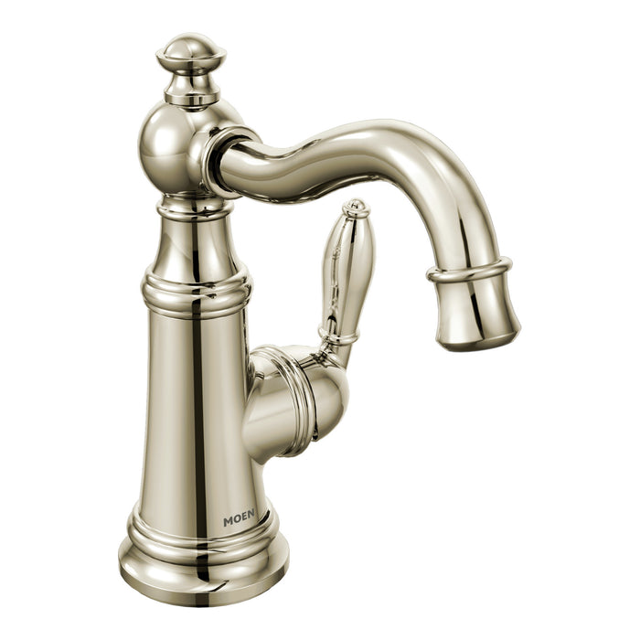 Moen Weymouth S42107 One-Handle Bathroom Faucet, polished nickel