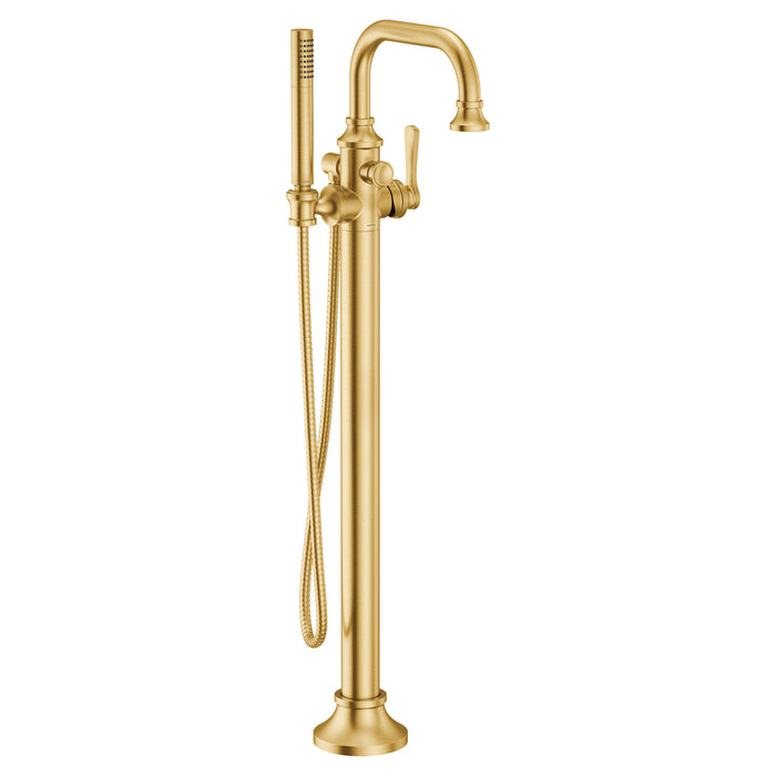 Moen Colinet S44507 One-Handle Tub Filler Includes Hand Shower, brushed gold