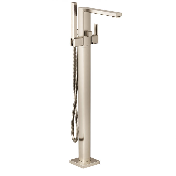 Moen 90 Degree S905 One-Handle Tub Filler Includes Hand Shower, brushed nickel