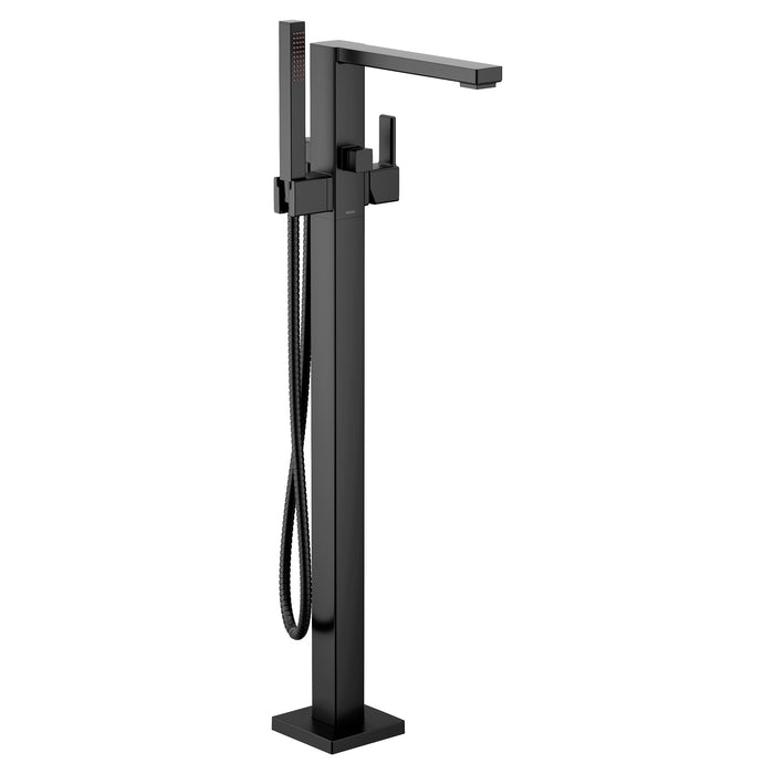 Moen 90 Degree S905 One-Handle Tub Filler Includes Hand Shower, matte black