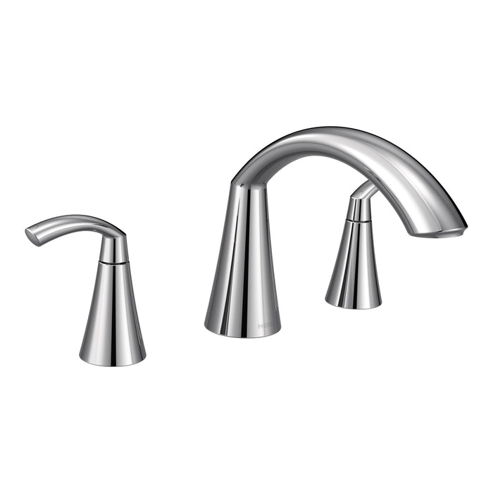 Moen Glyde T373 Two-Handle Roman Tub Faucet, chrome