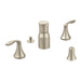 Moen Eva T5220 Two-Handle Bidet Faucet, brushed nickel