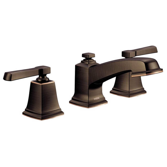 Moen T6220 Boardwalk Widespread Bathroom Faucet with Metal Pop-Up Drain Assembly, mediterranean bronze